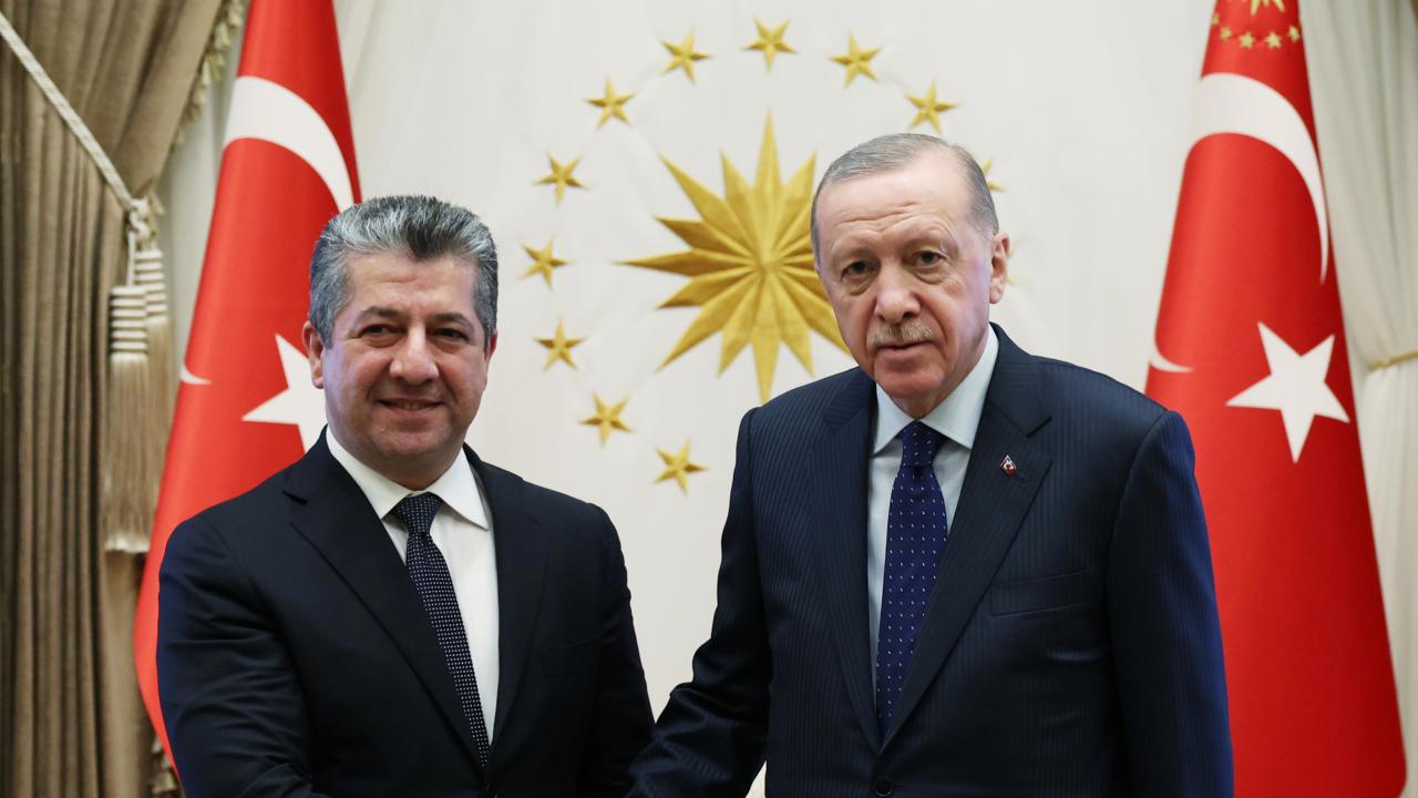 Cumhurbaşkanı Erdoğan IKBY Başbakanı Barzani'yi Kabul Etti